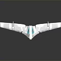 Futuristic Metallic Spaceship Design With Sleek Wings Glowing Lights And Advanced Structure