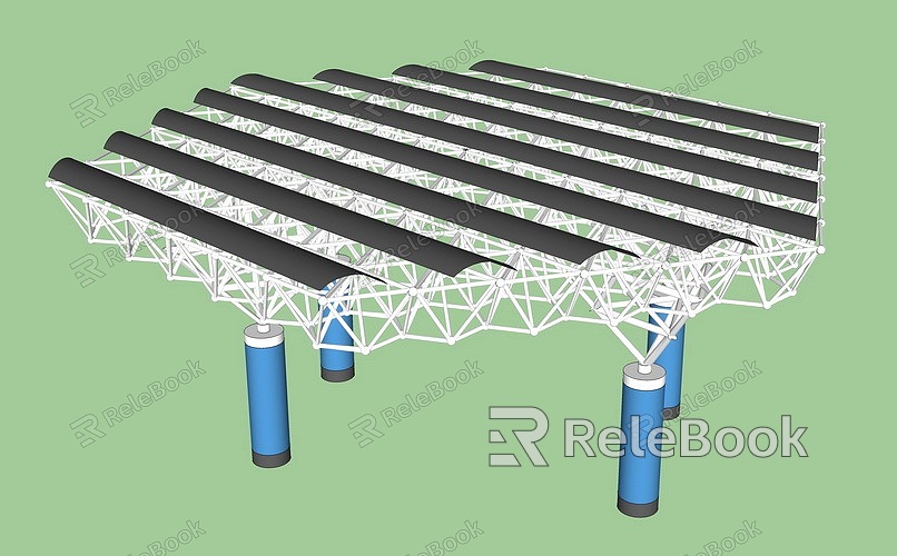 steel structure canopy model