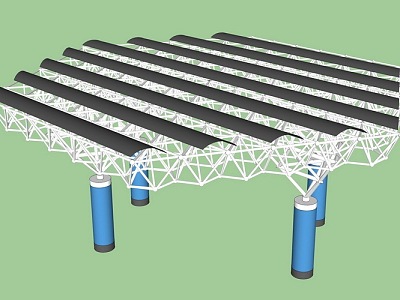 steel structure canopy model