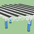 steel structure canopy 3d model