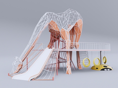 Modern slide children'slide 3d model