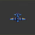 Colorful Blue And Purple Toy Airplane With Yellow Propeller And Wings