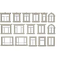 Jane European window casement window sliding window 3d model