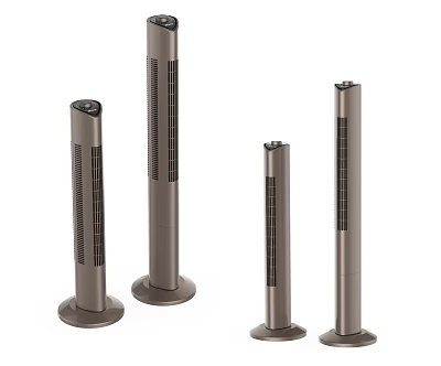 Modern Tower Air Cooler Fans With Various Heights For Home Cooling 3d model
