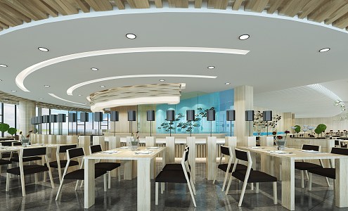 Modern Seafood Restaurant 3d model