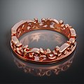 Modern Bracelet Engraved Gold Bracelet Bracelet 3d model