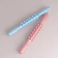 Blue and Pink Foam Rollers with Textured Design for Muscle Relaxation Fitness Sports Equipment