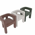 Modern Brown Fabric Single Chair With Sturdy Armrest And Stylish Design