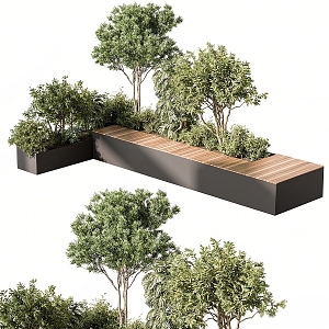 Modern landscape seat 3d model