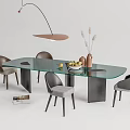 Modern Dining Table and Chair Combination Dining Table and Chair 3d model