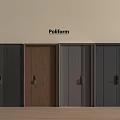 Poliform Modern Security Doors With Various Styles Wood Grain And Solid Color Designs 3d model