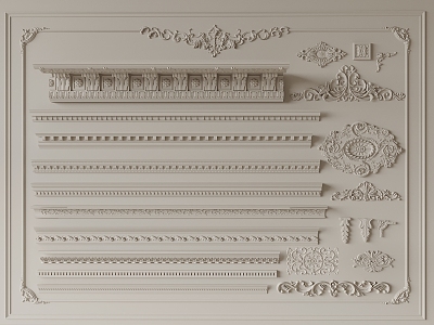 French plaster line model