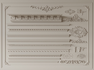 French plaster line 3d model