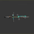 Modern Sleek Bicycle With Orange Frame Teal Accents Gray Seat And Black Tires