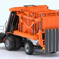 Orange Heavy Duty Agricultural Functional Vehicle With Front Cutting Blades Large Wheels And Cab