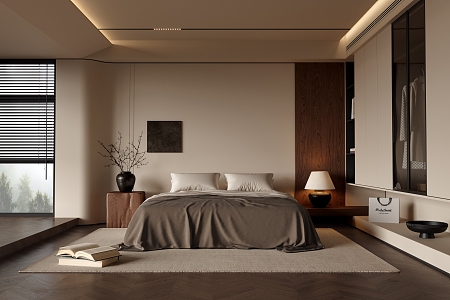 Middle Style Bedroom 3d model