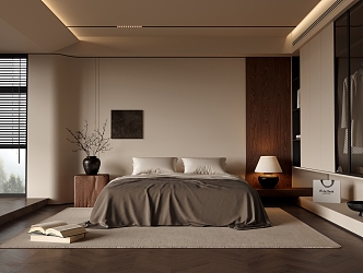 Middle Style Bedroom 3d model