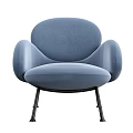 Modern Elegant Pink Accent Chair Upholstered With Curved Backrest And Armrests Black Metal Legs