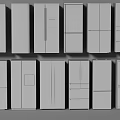 Various Modern Refrigerators and Freezers with Different Designs in Product
