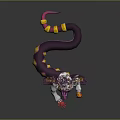 snake cobra venomous snake python reptile cold-blooded animal reptile 3d model