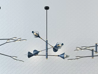 Modern shaped chandelier 3d model