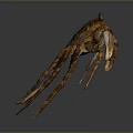 Detailed Brown Aquatic Crab With Textured Shell And Long Legs On Smooth Surface