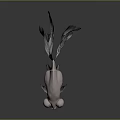 Silver Goldfish With Big Eyes And Transparent Fins On Dark Background With Reflection