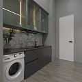 Modern Apartment Interior With Open Layout Staircase Bookshelves TV And City View