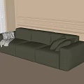 Modern Multiplayer Sofa Three-Seat Sofa 3d model