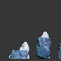 Household Ice Cubes In Various Shapes And Blue White Colors For Daily Use
