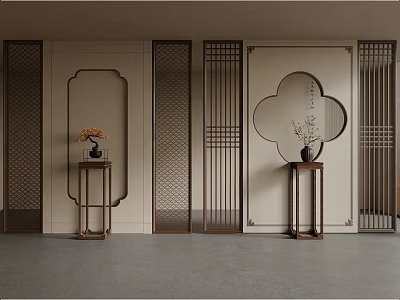 New Chinese-style Partition New Chinese-style Entrance Partition New Chinese-style Screen Song-style Screen Entrance Partition 3d model