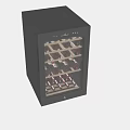 Different Styles Modern Black Wine Coolers With Glass Doors And Red Wine Bottles