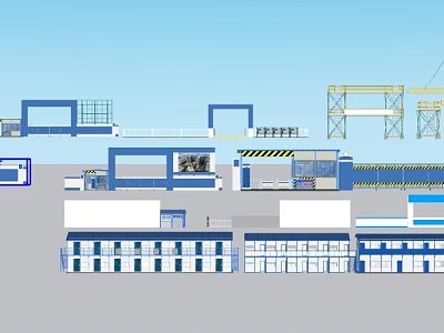 Site door head 3d model Site door head 3d model