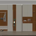 Modern Shoe Cabinet Interior With Hanging Area Bench And Storage Lighting