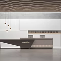 Modern Front Desk Office Front Desk Reception Desk Reception Desk Lobby 3d model