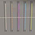 Colorful LED Light Tubes In Various Hues Arranged For Decorative Use