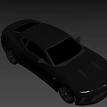 Black Sports Car with Sleek Exterior Design Shiny Body and Aerodynamic Lines