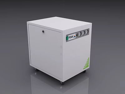 Laboratory Holm Equipment With White Cabinet Control Panel Green Logo And Wheels 3d model