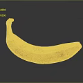 Ripe Yellow Banana With Brown Spots On Black Surface Showing Clear Reflection
