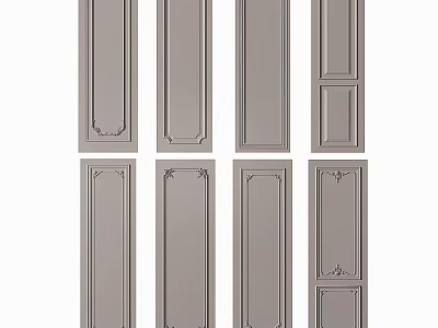 Ornamental Wall Paneling With Different Stylish Designs For Home Interior Decor 3d model