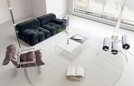 Modern Sofa Coffee Table Combination Sofa 3d model