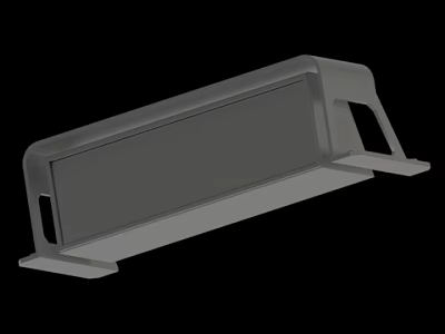 Sturdy Gray Industrial Metal Bracket Component With Rectangular Support Structure Design 3d model