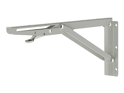 Durable Iron Bracket With Triangular Design For Wall Mounted Shelf Support 3d model