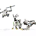 Creative Lego Built Smart Machines Including Drone Mechanical Deer And Dinosaur 3d model