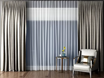 Modern Curtains 3d model