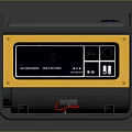 Portable Black Yellow Generator With Control Panel Cooling Fan And Power Supply Features 3d model