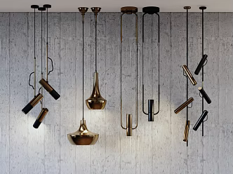 Light Luxury Chandelier Metal Chandelier 3d model