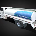 White Fuel Tanker Truck With Alan Power Logo For Energy Transportation