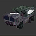 Military Weapon Truck With Multiple Launch Tubes And Heavy Duty Wheels