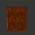 Traditional Red Wooden Furniture Cabinet With Double Doors And Natural Texture